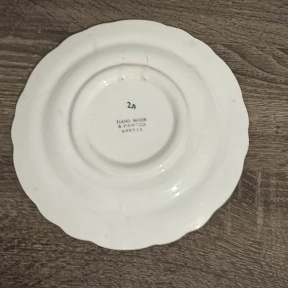 Vintage Hand Made & Painted Nautical Design Ceramic Plate